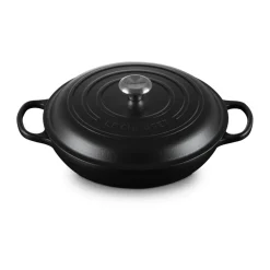 Le CreusetGourmet-Profitopf mit Deckel 30 cm Signature schwarz