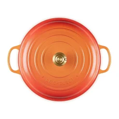 Le CreusetGourmet-Profitopf mit Deckel 30 cm Signature Limited Edition Flamme Dorée