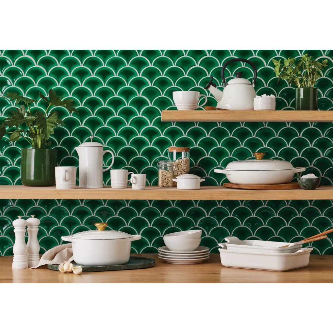 Le CreusetGourmet-Profitopf mit Deckel 30 cm Signature White