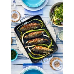 Le CreusetGrillplatte Rillen 35 x 25 cm Aluminium antihaft