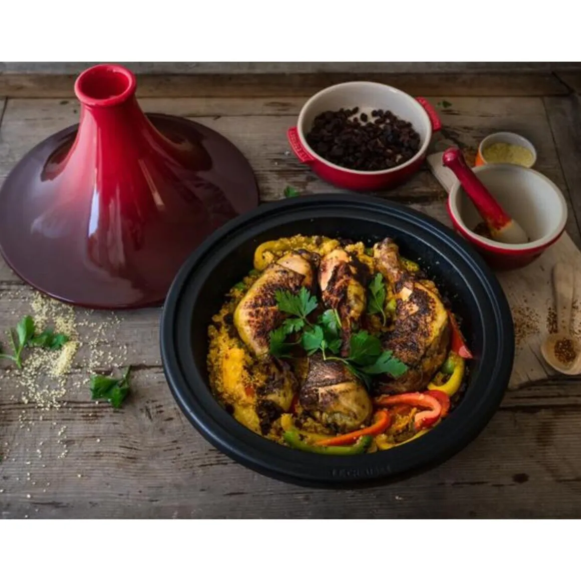 Le CreusetTagine 31 cm Classic kirschrot