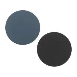LINDDNAGlasuntersetzer 10 cm Circle Nupo Double dark blue/black
