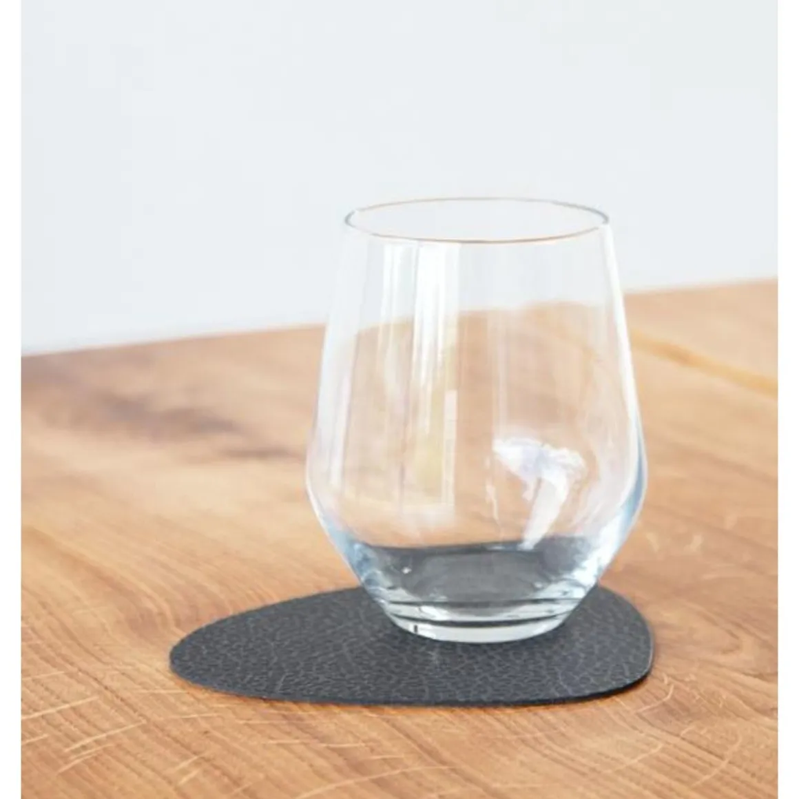 LINDDNAGlasuntersetzer 11x13 cm Curve Hippo black-anthracite