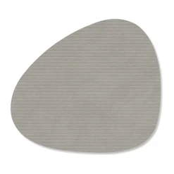 LINDDNAGlasuntersetzer 11x13 cm Curve Corduroy light grey