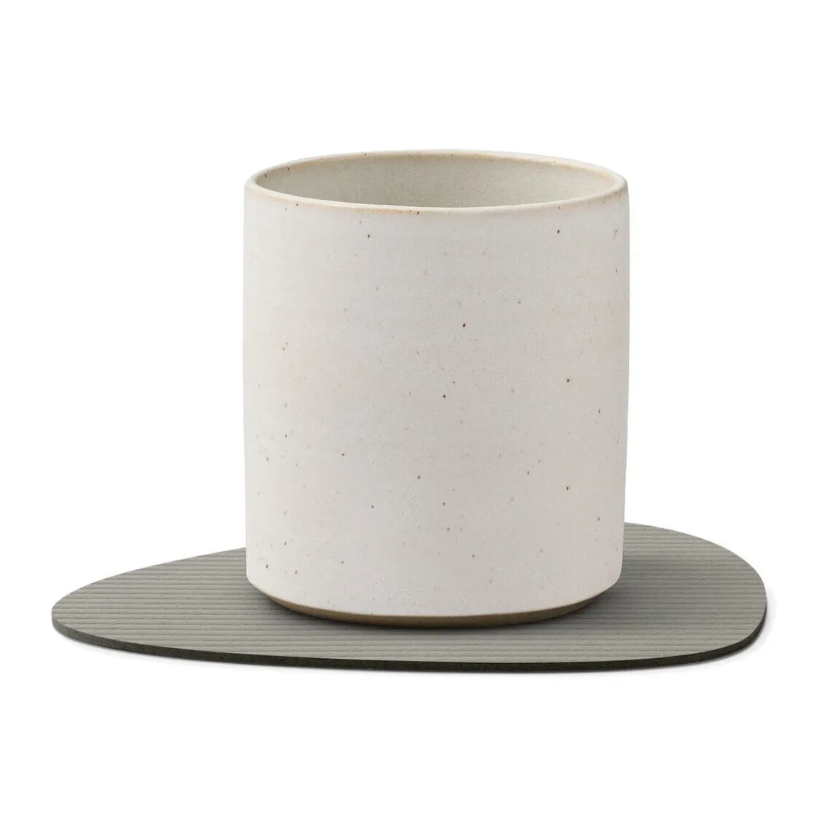 LINDDNAGlasuntersetzer 11x13 cm Curve Corduroy light grey