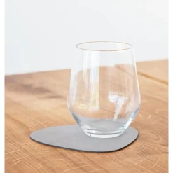 LINDDNAGlasuntersetzer 11x13 cm Curve Nupo light grey