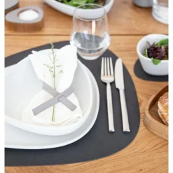 LINDDNATischset L 37x44 cm Curve Nupo black