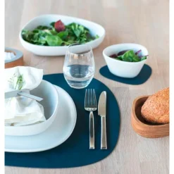 LINDDNATischset L 37x44 cm Curve Nupo midnight blue
