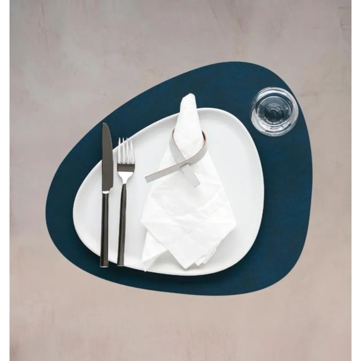 LINDDNATischset L 37x44 cm Curve Nupo midnight blue