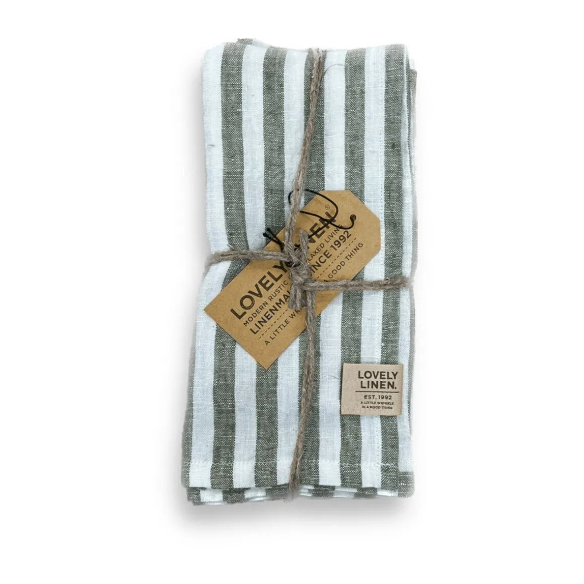 Lovely LinenServietten 45x45 cm Misty Jeep Green