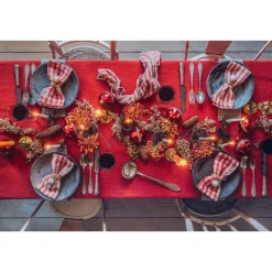 Lovely LinenServietten 45x45 cm Misty Edge Real Red