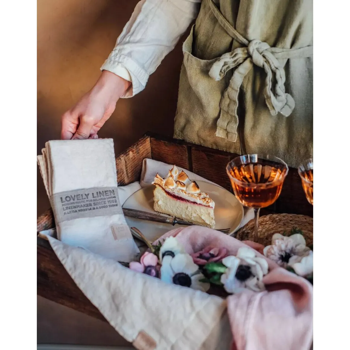 Lovely LinenServietten 45x45 cm Lovely Vanille