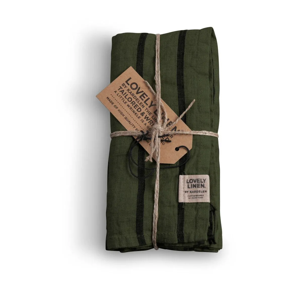 Lovely LinenServietten 45x45 cm Misty Stripe Forest