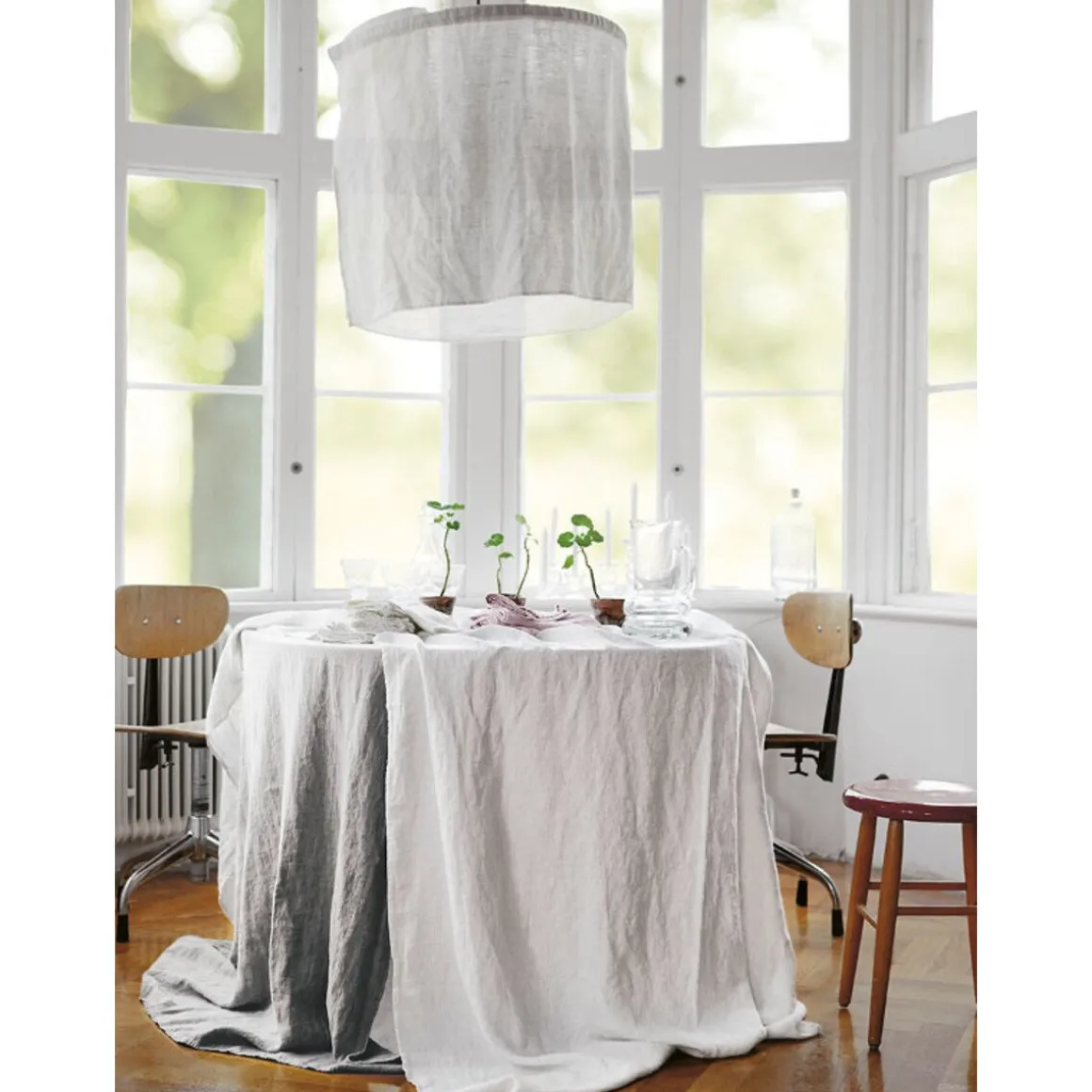 Lovely LinenTischdecke 145x300 cm Lovely Light Grey