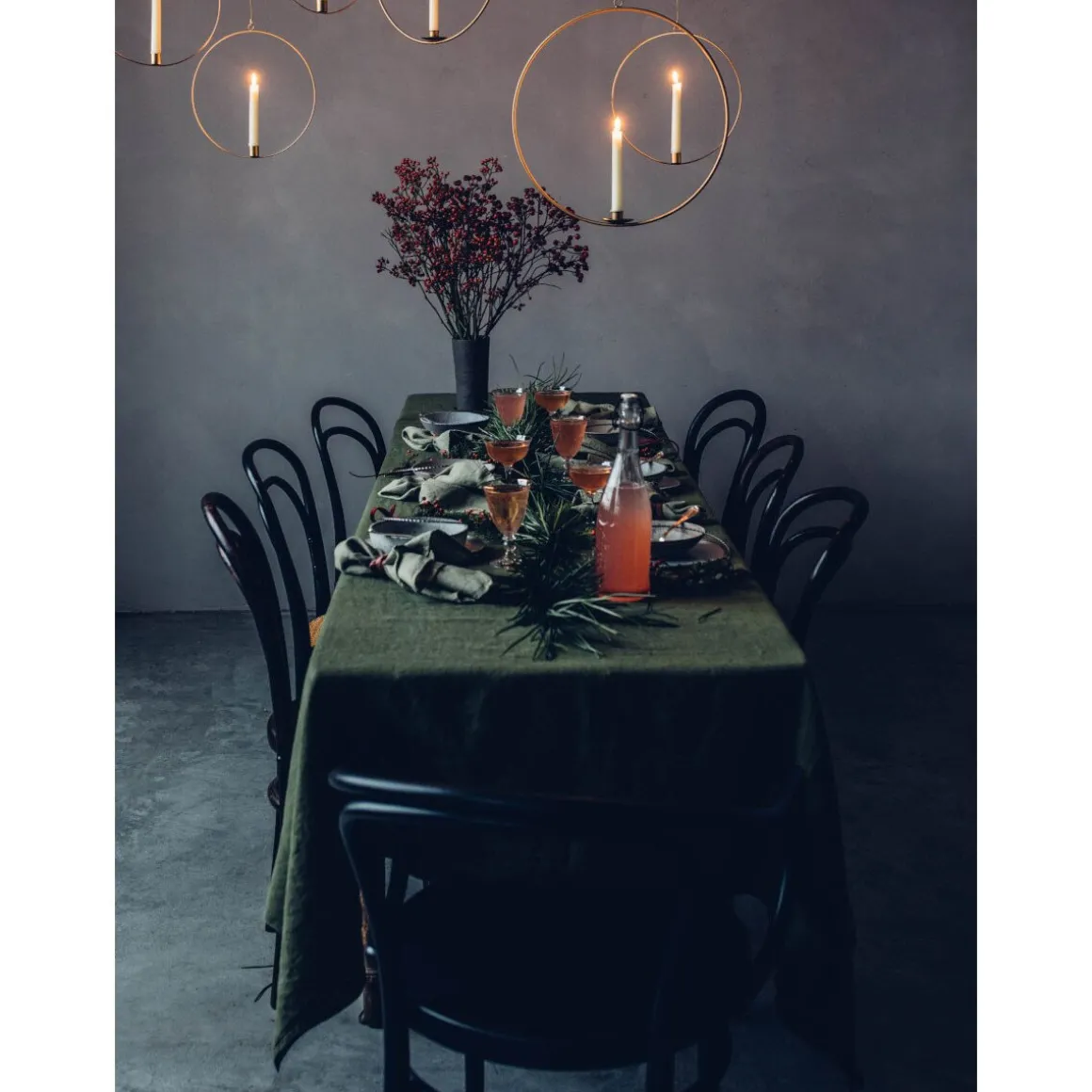 Lovely LinenTischdecke 100x100 cm Lovely Jeep Green