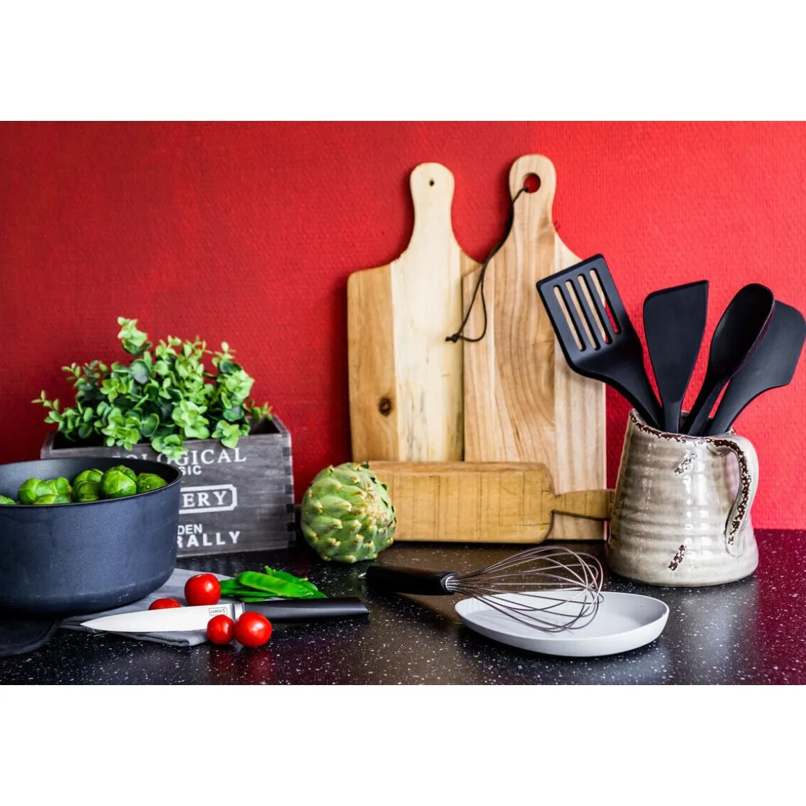 LurchKochlöffelablage 2er Set Silikon light / iron-grey