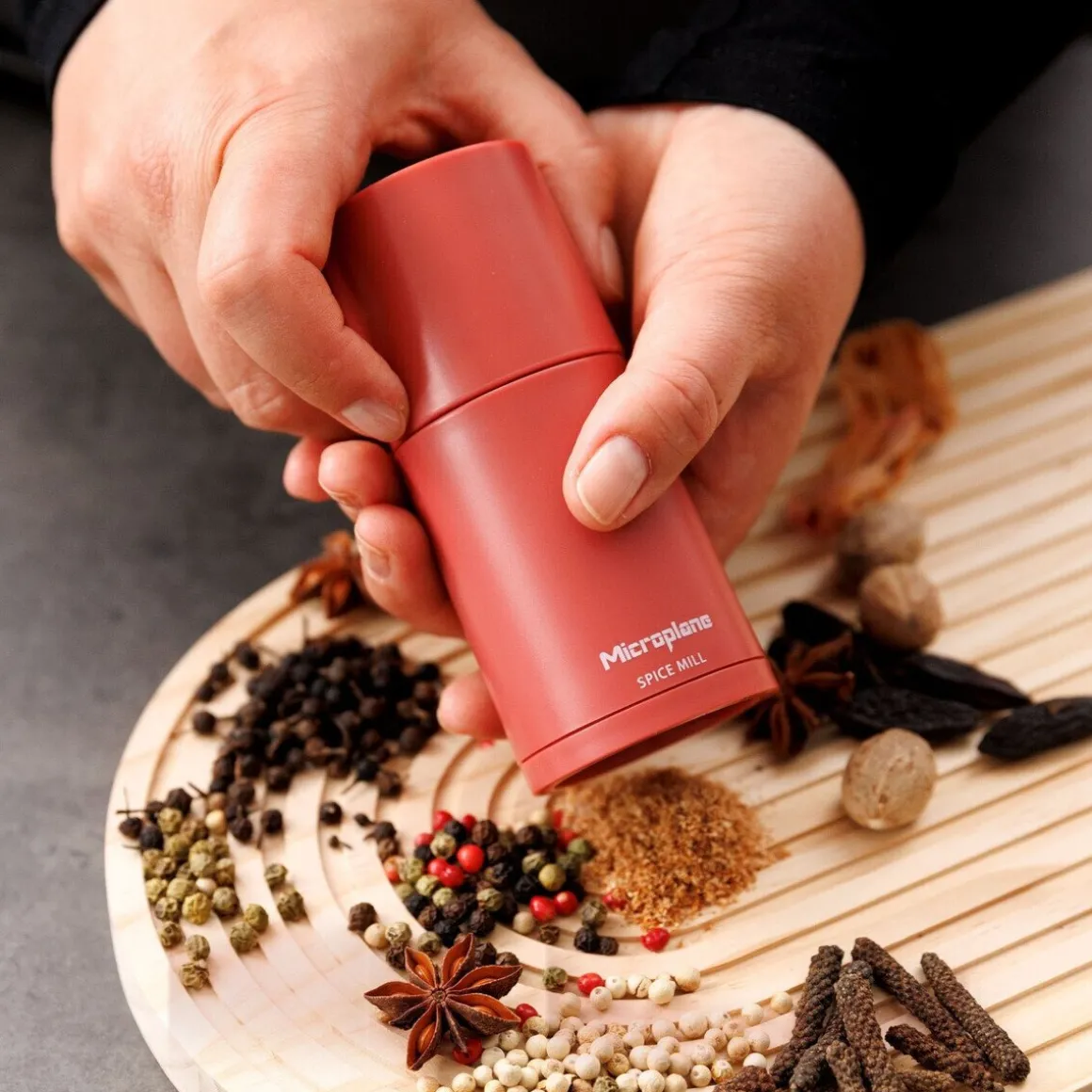 MicroplaneGewürzmühle 2in1 12 cm Speciality Lipstick Pink