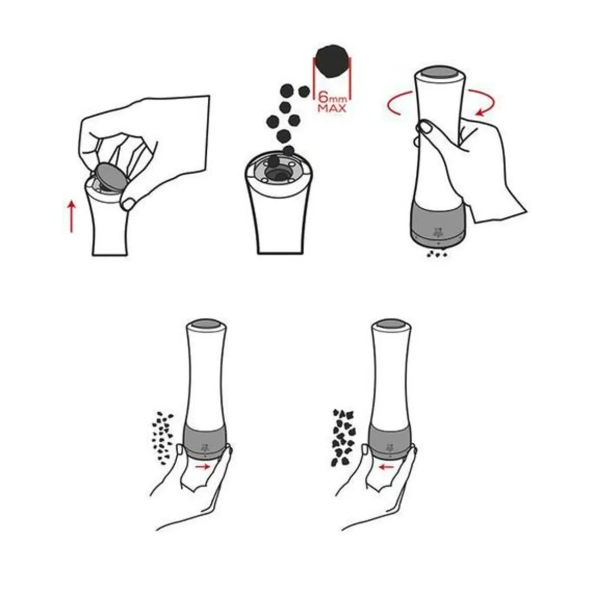 PeugeotPfeffermühle 21 cm Daman u‘Select Edelstahl/Acryl