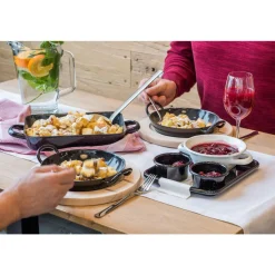 RiessSchlemmerpfanne 24cm ~ mit 2 Griffen schwarz