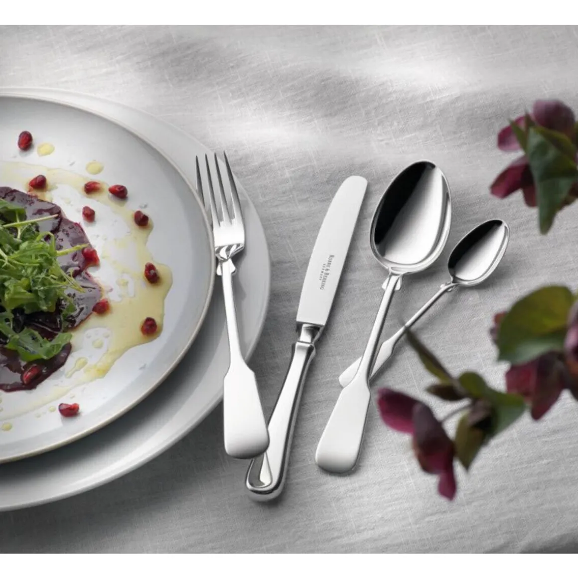 Robbe & Berking4 tlg. Garnitur Alt Spaten 150 g versilbert