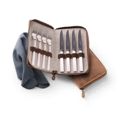 Robbe & BerkingGrillset 8-tlg Frozen Black Riva 150 g versilbert