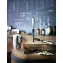 Robbe & BerkingSteakmesser 23 cm Martelé Frozen Black 150 g versilbert