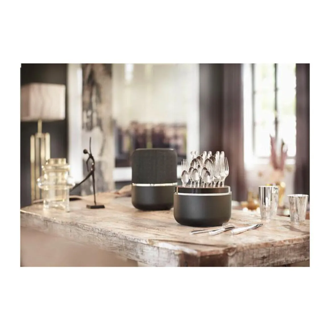 Robbe & BerkingThe Box - Belvedere 925 Sterlingsilber inkl. 24-tlg Besteckset Frozen Black