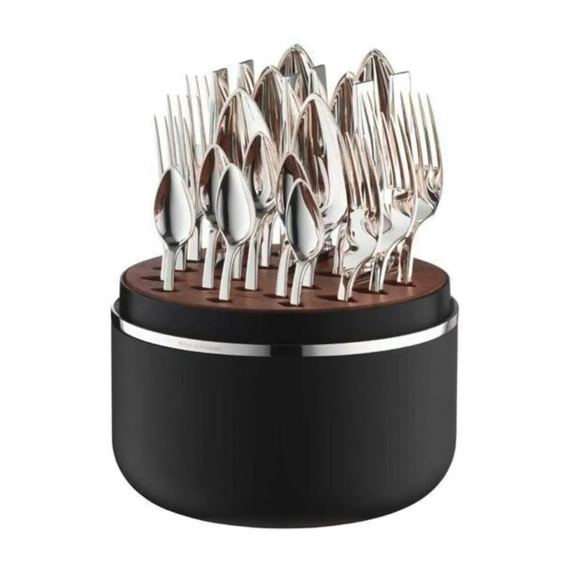 Robbe & BerkingThe Box - Riva 150 g versilbert inkl. 24-tlg Besteckset Frozen Black