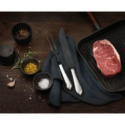 Robbe & BerkingTranchiergabel Frozen Black Martelé 925 Sterlingsilber