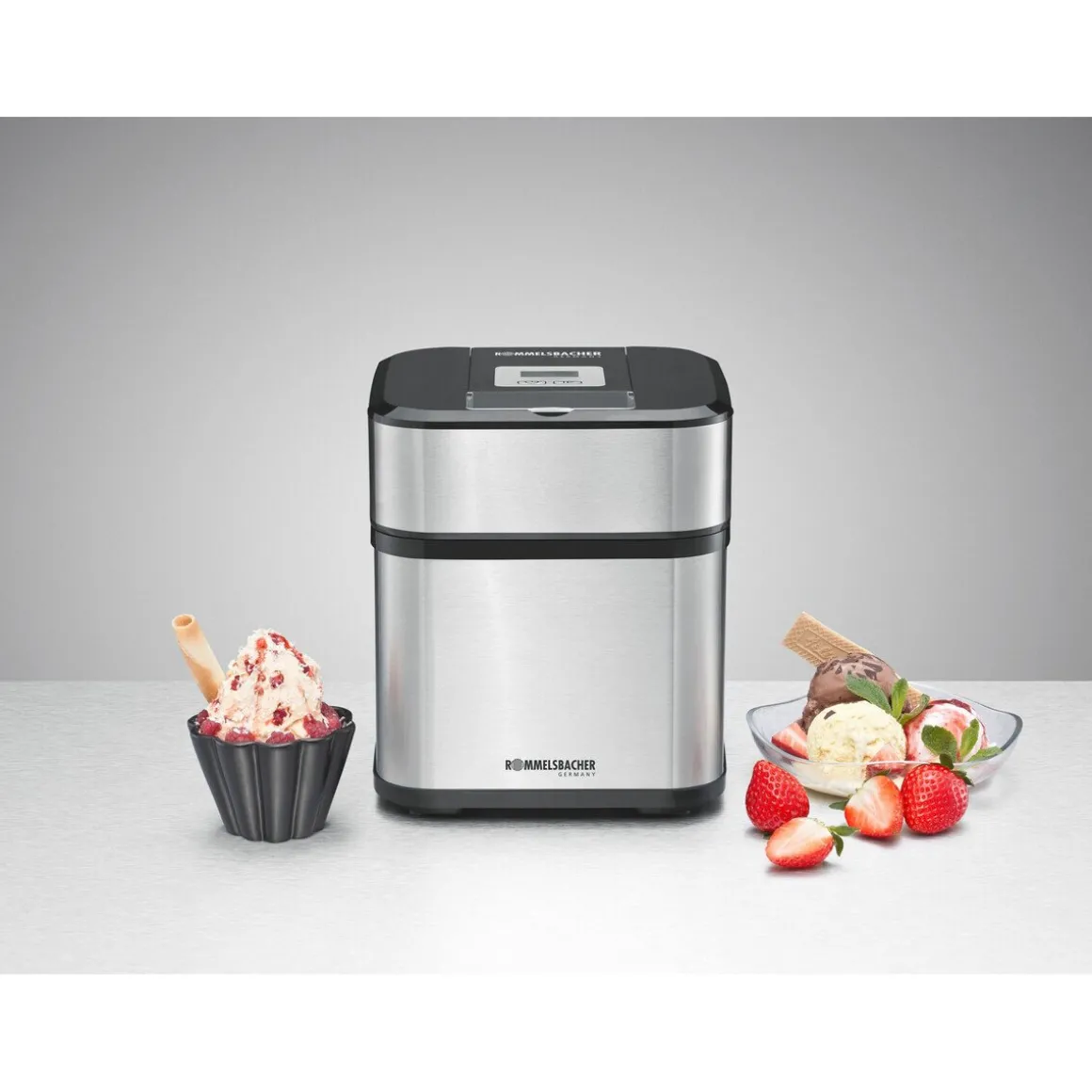 RommelsbacherEismaschine IM 12 Kurt 12 W silber
