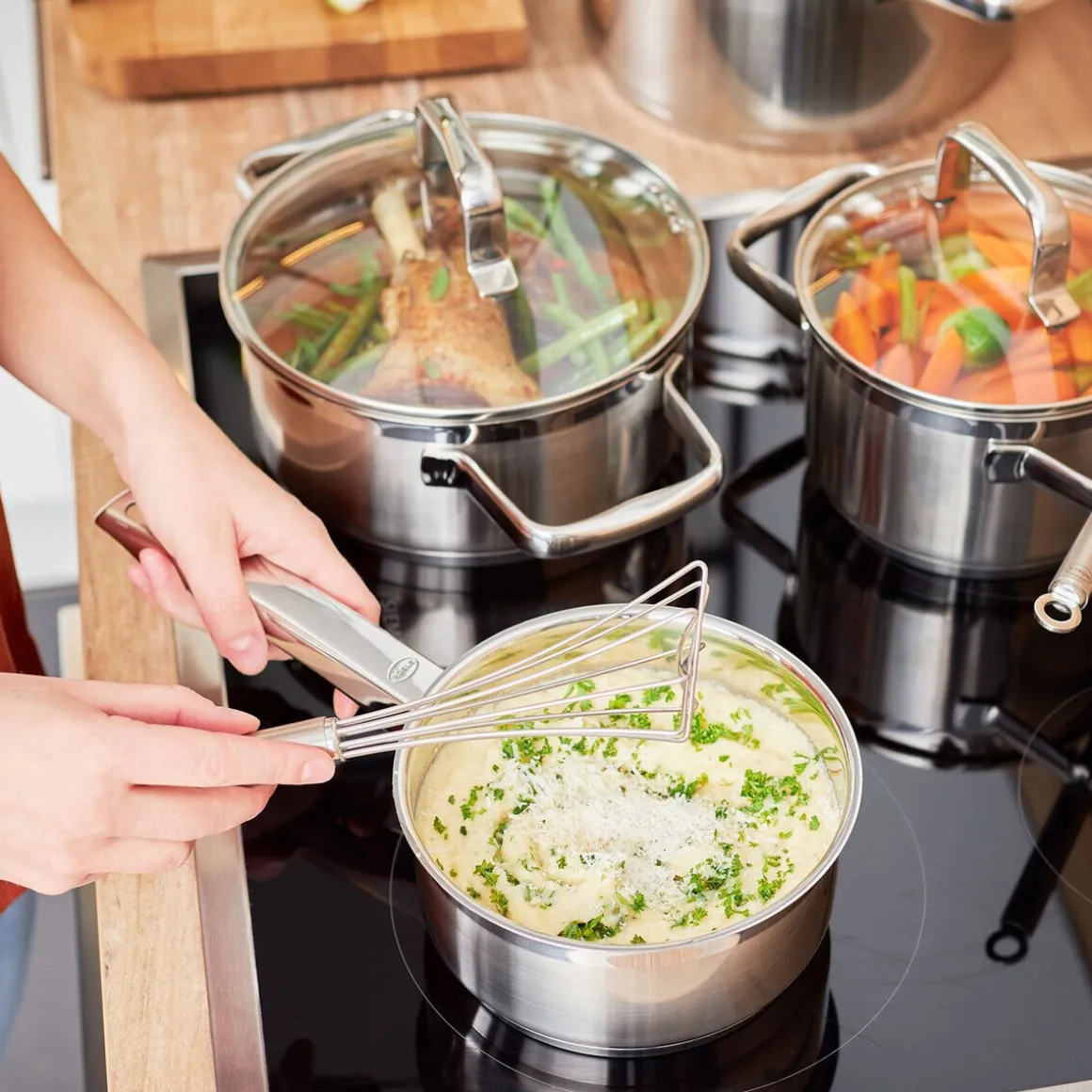 RösleGourmetbesen 27 cm Rundgriff Edelstahl