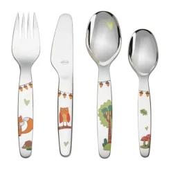 RösleKinderbesteck 4-tlg. Waldfreunde Edelstahl 18/10