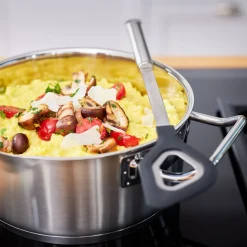 RösleKochlöffel mit Loch Rundgriff mit Silikonrand 32,5cm