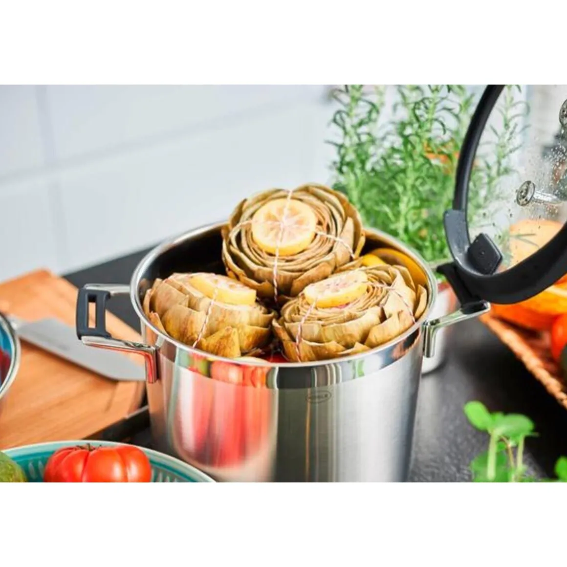 RösleKochtopf 24cm mit Silikonranddeckel SILENCE PRO