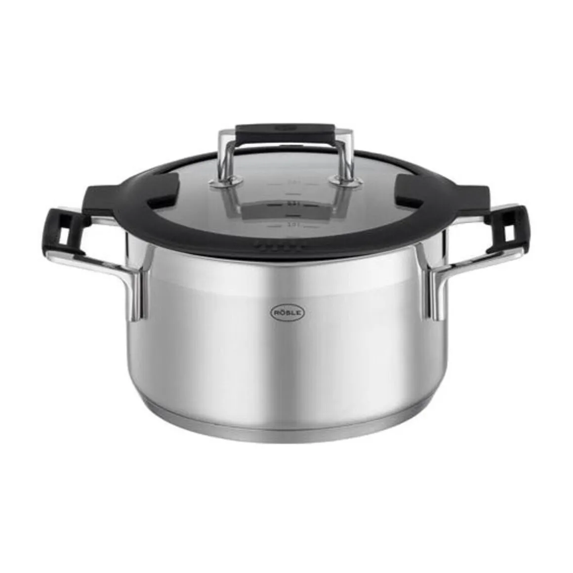 RösleKochtopf 20cm mit Silikonranddeckel SILENCE PRO