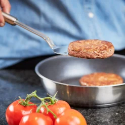 RöslePfannenschaufel Rundgriff 34,5 cm Edelstahl gelocht