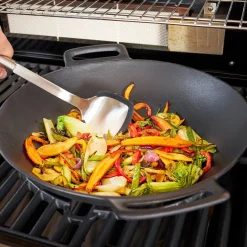 RöslePfannen-/Woklöffel Rundgriff mit Silikonrand 37,8cm