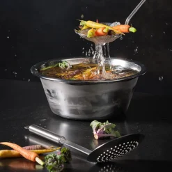 RösleSchaumlöffel flach Rundgriff Grob Edelstahl 12cm