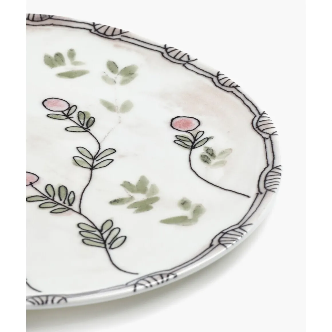 SeraxFrühstücksteller 20 cm Midnight Flowers Mirtillo Nude