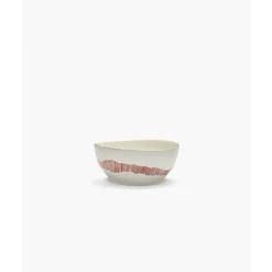 SeraxSchüssel S 16 cm Feast weiß/rote Streifen
