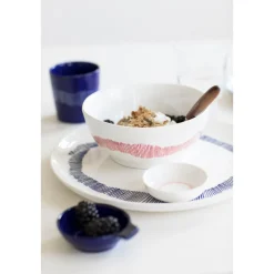 SeraxSchüssel S 16 cm Feast weiß/rote Streifen