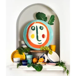 SeraxServierplatte mit Gesicht 2 35 cm Feast bunt