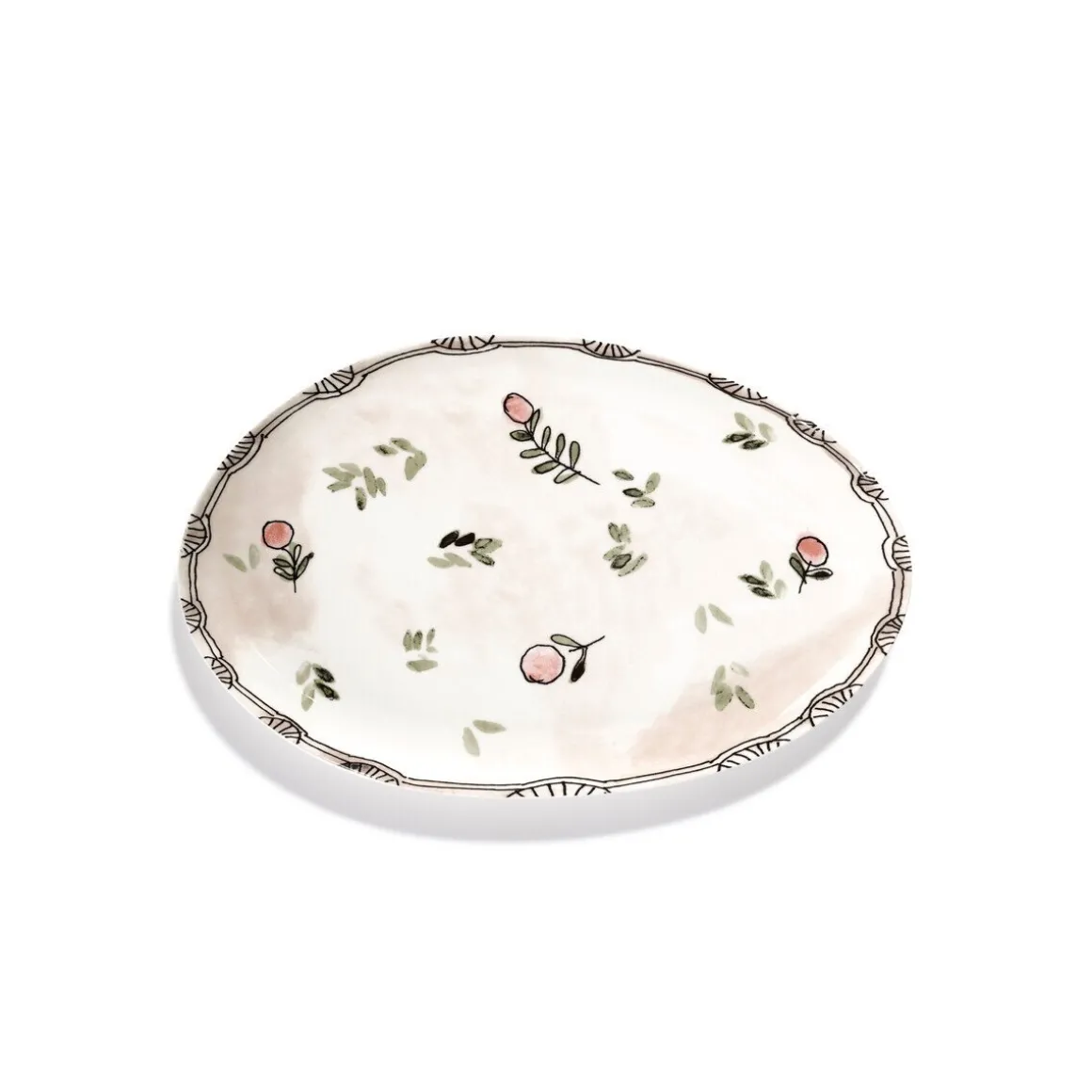 SeraxTeller °2 35x22 cm Midnight Flowers Mirtillo Nude