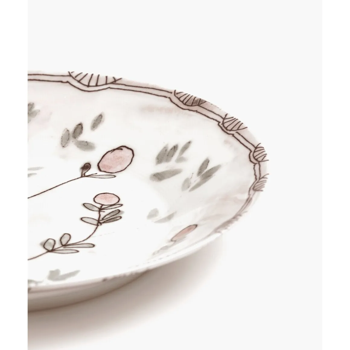 SeraxTeller tief 22 cm Midnight Flowers Mirtillo Nude