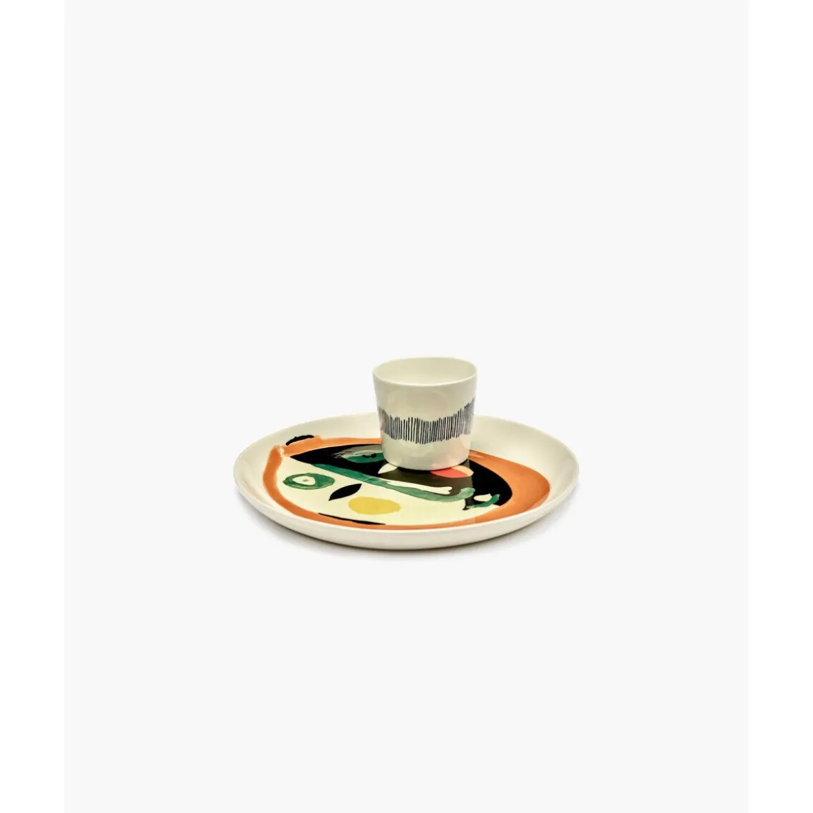 SeraxVorspeisenteller mit Gesicht 1 22 cm Feast bunt