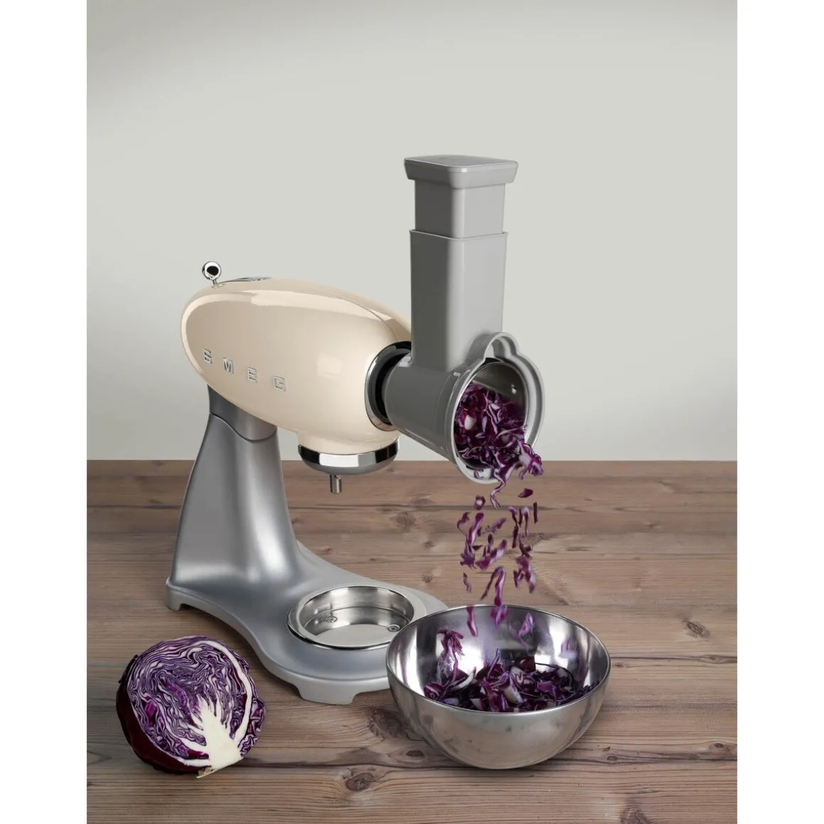 SmegGemüseschneider-Set für Küchenmaschinen 4-tlg. edelstahl