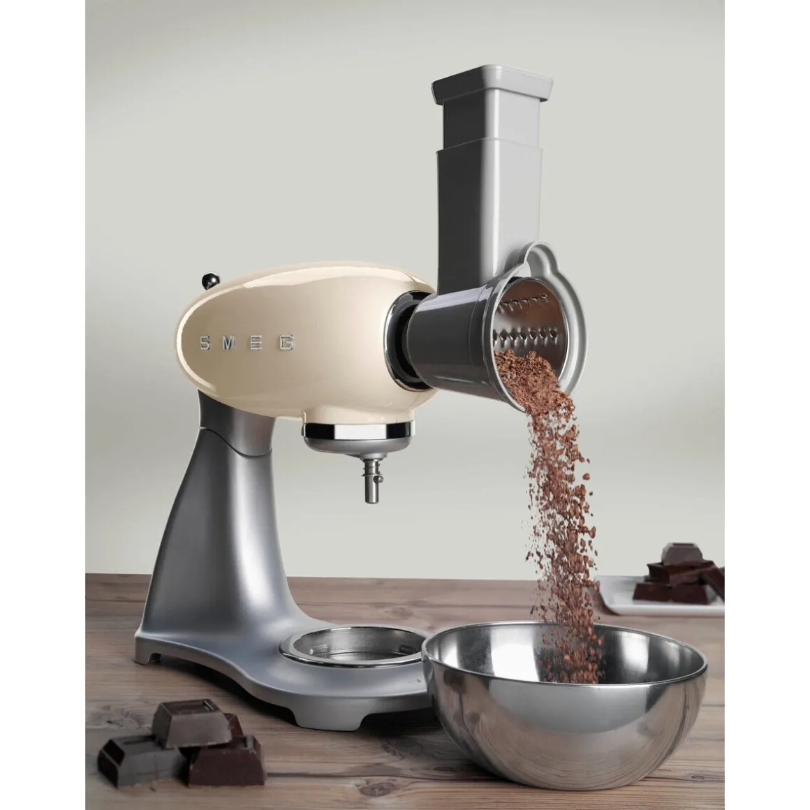 SmegGemüseschneider-Set für Küchenmaschinen 4-tlg. edelstahl