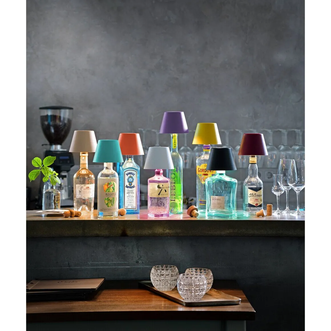 SompexLED-Leuchte 11 cm 1,3 W Top 2.0 pink metallic mit RGB-Farbwechsel