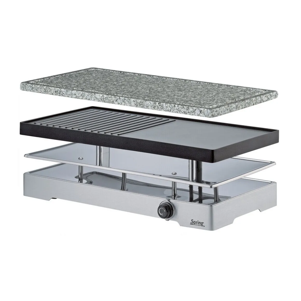 SpringRaclette für 8 43x22x15 cm Classic Duo edelstahl