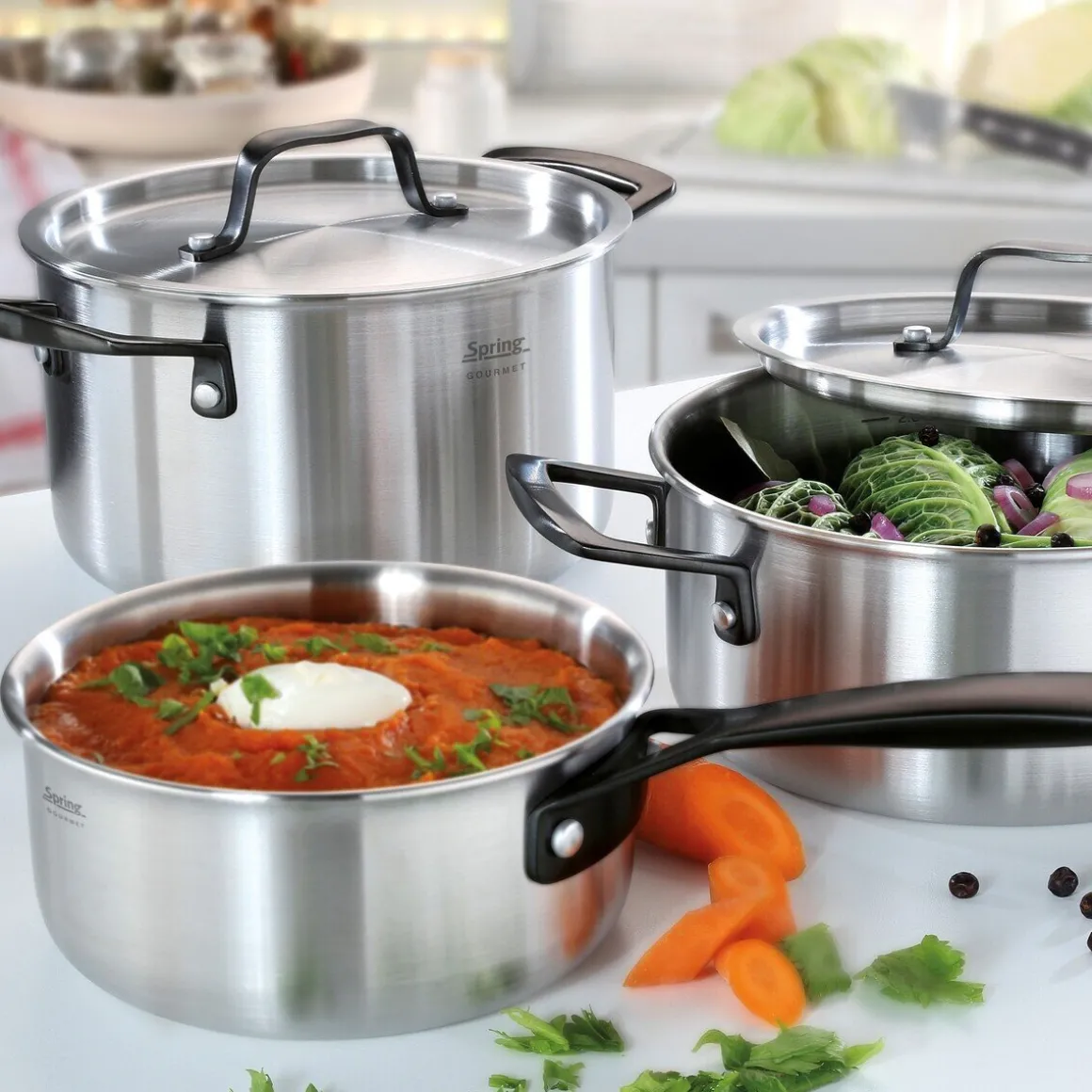SpringTopf-Set 5-tlg. Gourmet schwarz